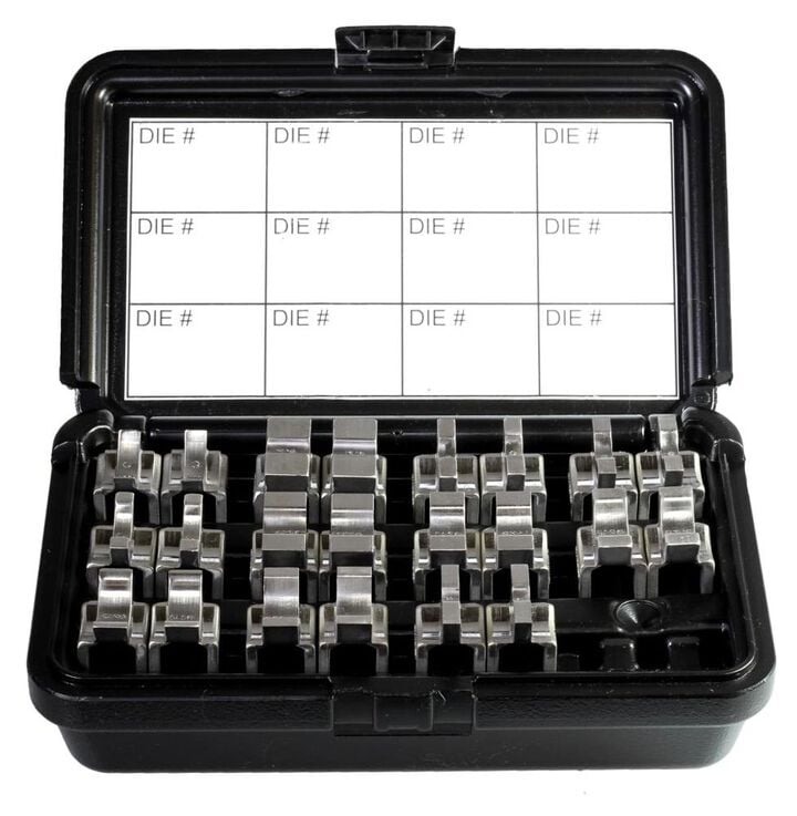 Burndy 6-Ton W Style Butting Twin Dies Lug Crimping Tool Dies