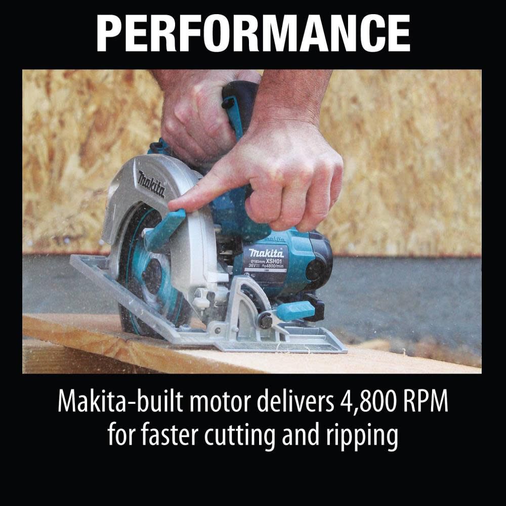 Makita 18V X2 36V LXT Lithium Ion Cordless 7 1 4 In. Circular Saw Bare Tool XSH01Z Acme Tools