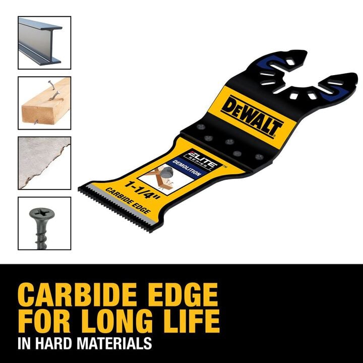 DEWALT ELITE SERIES 1-1/4 Inch Demolition Carbide Edge Oscillating Blade, large image number 2