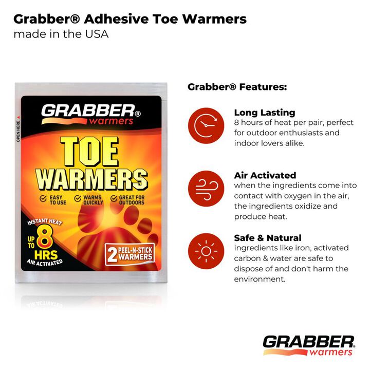 Grabber Warmers 6+ Hour Adhesive Toe Warmer 40 Pair Bundle, large image number 5