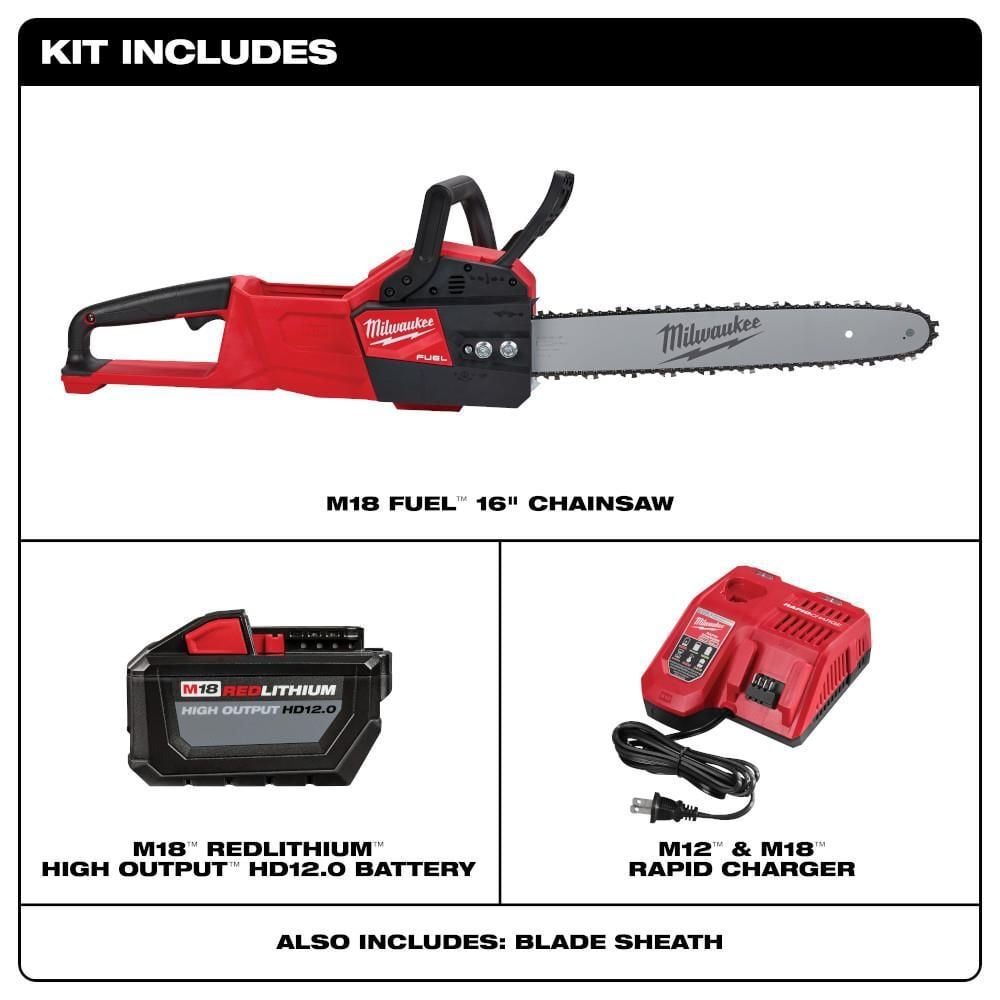 Milwaukee M18 FUEL 16 in. Chainsaw Kit, large image number 3