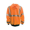 Occunomix Hi-Vis Orange 9oz Class 3 Full Zip Hoodie Sweatshirt Large, small image number 2