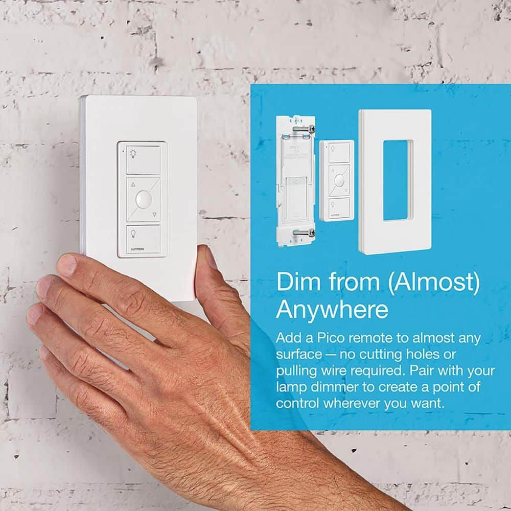 Lutron Caseta 120V 100W 1P Gloss White Plug-In 3-Way Dimmer Switch, large image number 10
