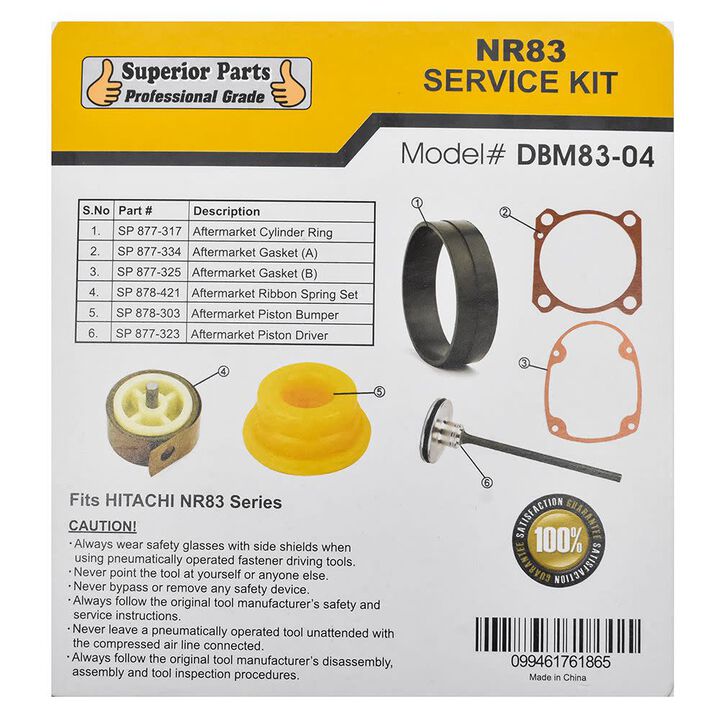 Superior Parts Driver, Bumper, Ribbon Spring, O-Ring and Gasket Service Kit, large image number 6