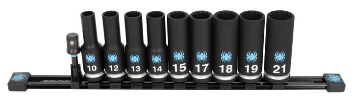 Spyder 1/2 Inch Drive Metric Deep Impact Socket Set with Adapter, 10 Pieces, large image number 7