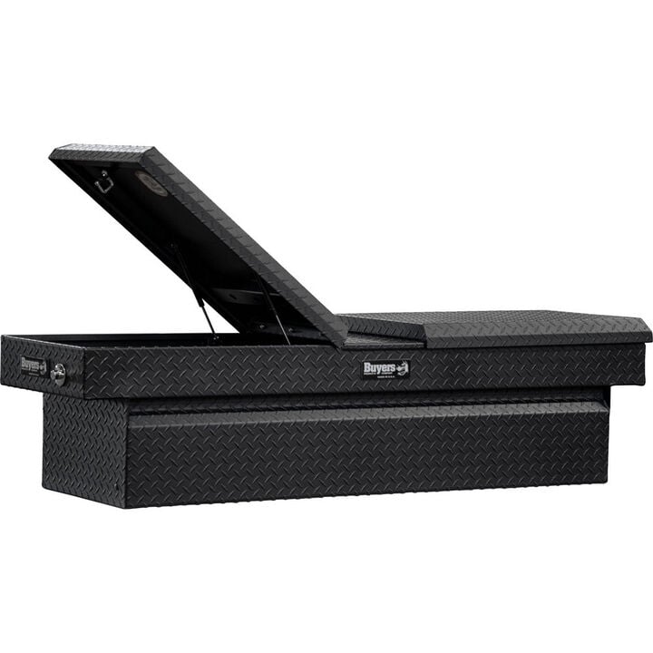 Buyers Products Company 23x20x71 Inch Textured Matte Black Diamond Tread Aluminum Gull Wing Truck Box, large image number 2
