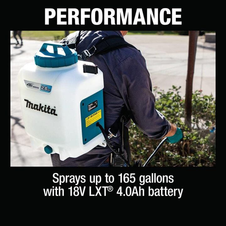 Makita 18V LXT Lithium-Ion Cordless 2.6 Gallon Backpack Sprayer Kit (4.0Ah), large image number 13