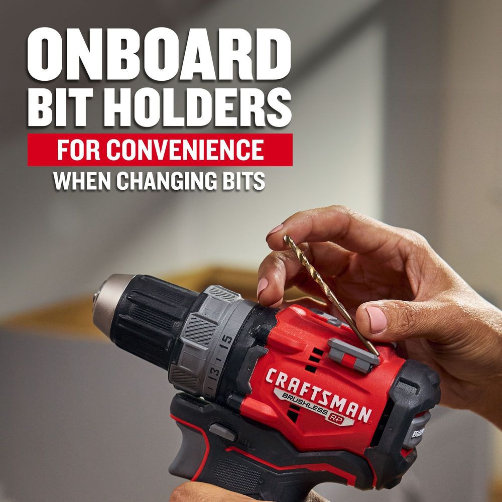 CRAFTSMAN V20 Brushless RP 1/2 Inch Drill/Driver Kit with Charger and Two 2.0 Ah Batteries, large image number 2