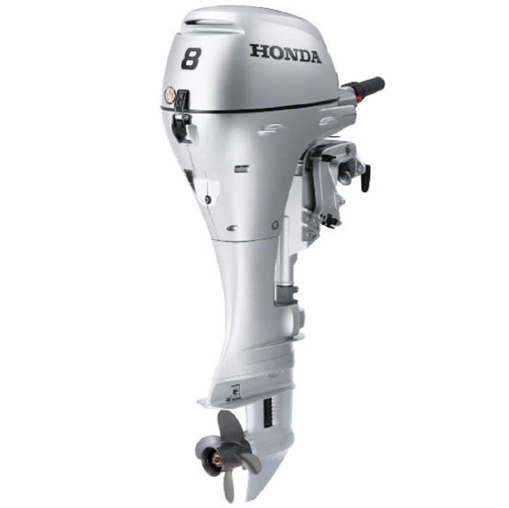Honda Marine 8 HP 4-Stroke Outboard Motor with Throttle Grip and Power Tilt, large image number 1