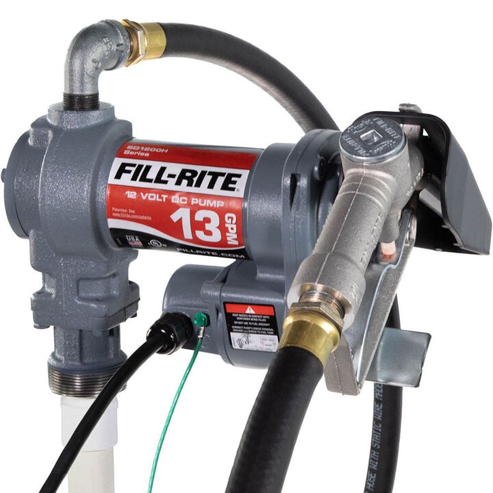 Fill-Rite Fuel Pump Kit 12VDC 13GPM Manual Nozzle Hose