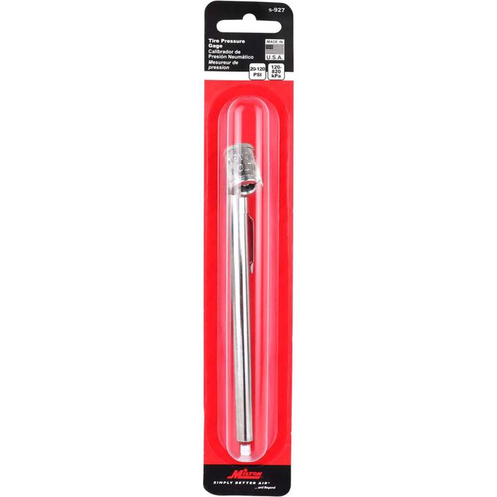 Milton 20-120 PSI Tire Pencil Pressure Gauge with Dual Head Air Chuck, large image number 6