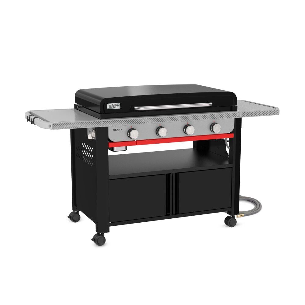 Weber Slate 36 Inch 4 Burner Natural Gas Griddle with Cabinet Black – 1502284
