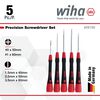 Wiha PicoFinish Slotted & Phillips Precision Screwdriver Set 5pc, small image number 2