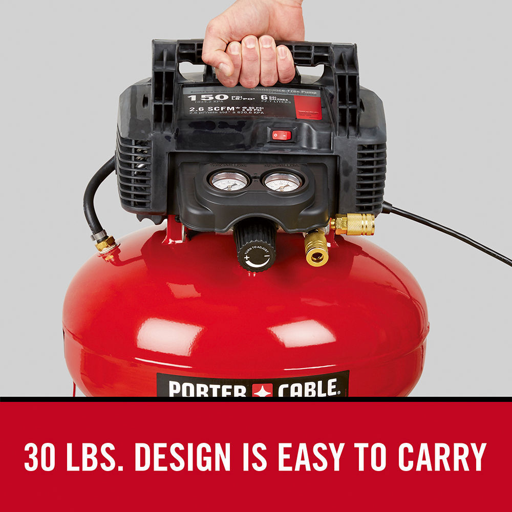 Porter Cable 6 Gallon Porter Cable Air Compressor 150 PSI, large image number 2