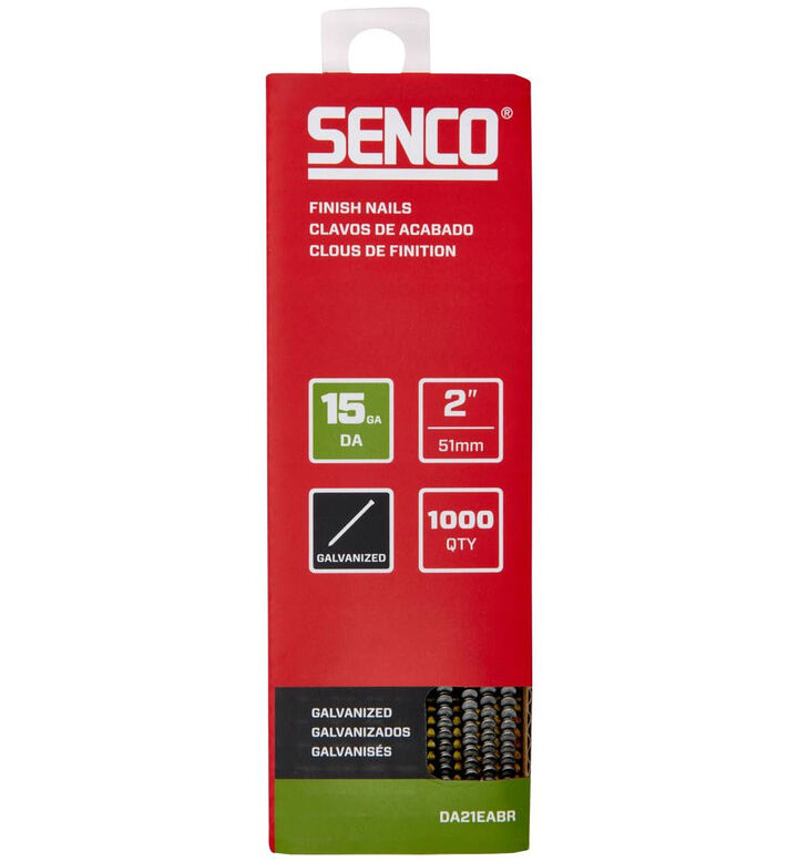 Senco 2 Inch 15 Gauge 34 deg Chisel Point Angled Strip Finish Nails, large image number 1