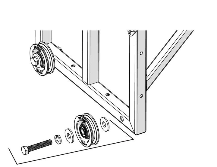 Tranzsporter TP250 & TP400 Carriage Wheel Kit, large image number 1