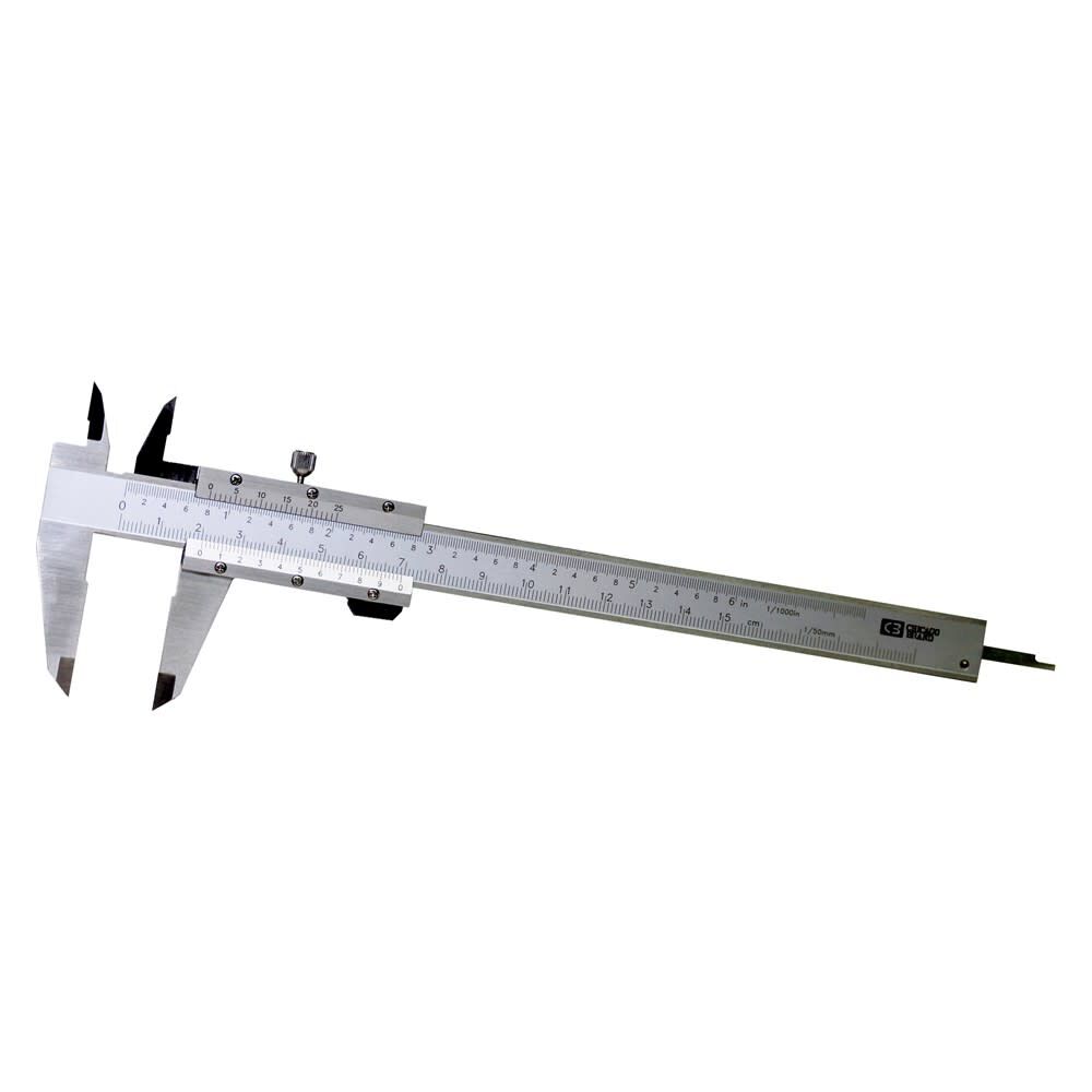 Chicago Brand 6 Inch Clear Dual Scale Lockable Jaws Vernier Caliper – 50011