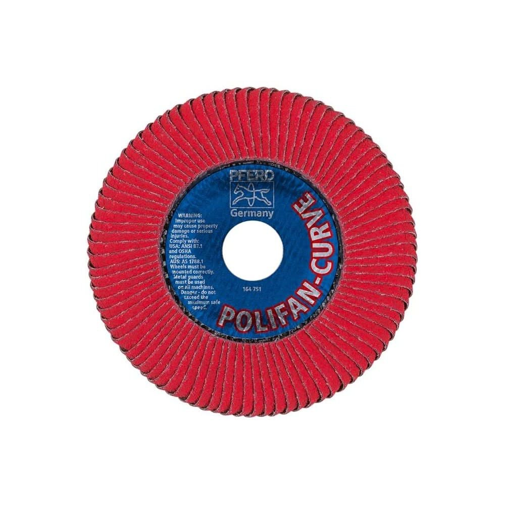Pferd 5 Inch x 7/8 Inch, CO SGP CURVE STEELOX, 60 Grit, Flap Disc Bundle, 10 Pieces, large image number 4
