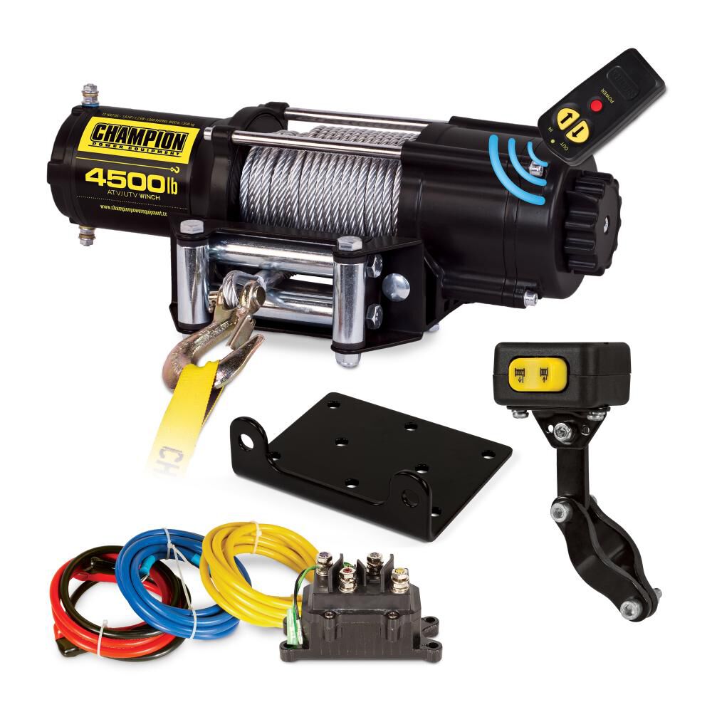 Champion Power Equipment 4500-l ATV/UTV Wireless Winch Kit – 14560