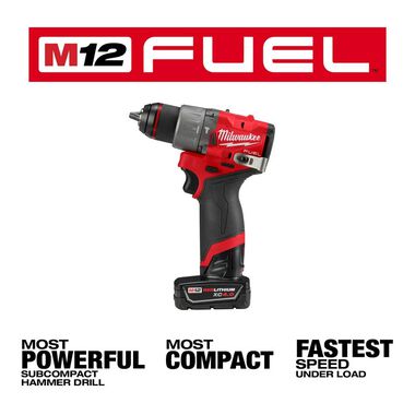 Milwaukee M12 FUEL 1/2inch Hammer Drill/Driver Kit, large image number 2
