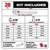Milwaukee 3/8in 28 Pc Ratchet & Socket Set with PACKOUT Organizer, small image number 2
