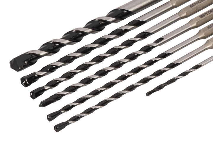 Spyder Impact Shank Carbide-Tipped Hammer Drill Bit Set, 7 Pieces, large image number 8