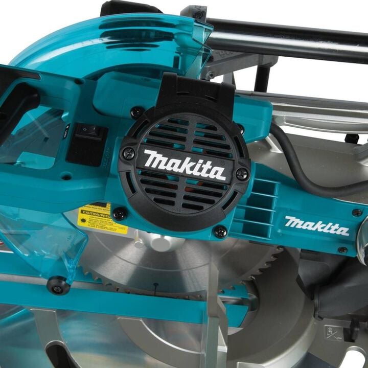 Makita 10in Dual-Bevel Sliding Compound Miter Saw with Laser and Stand, large image number 12