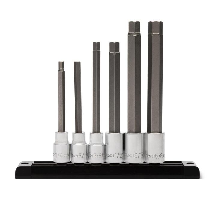 GEARWRENCH 1/2 Inch Drive SAE Long Hex Bit Socket 6 Piece Set, large image number 3