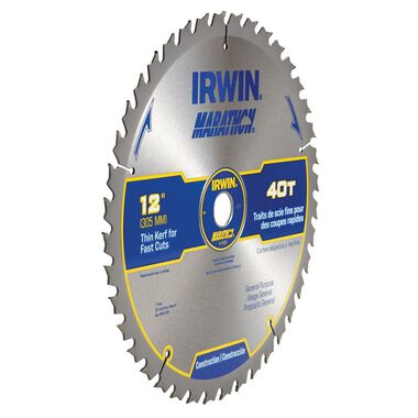 Irwin Tools Marathon Carbide Table / Miter Circular Blade 12in, large image number 2