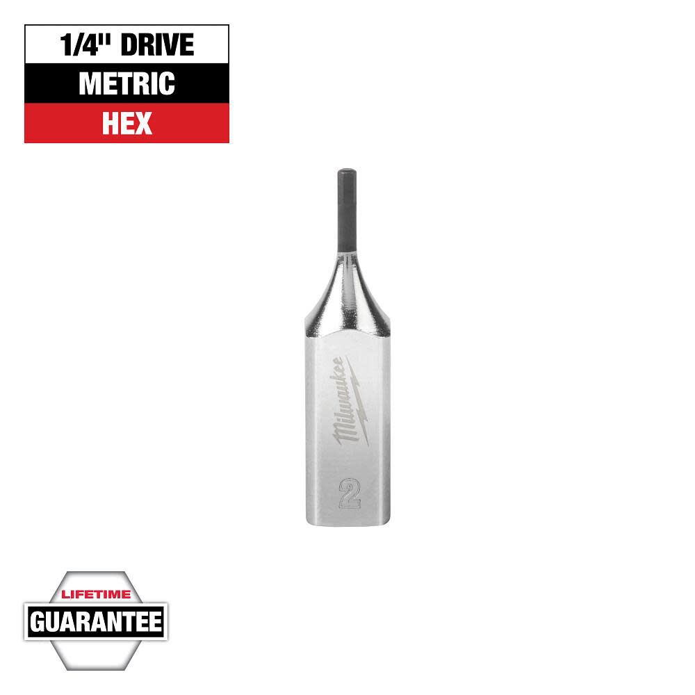 Milwaukee 1/4 Inch Drive 2mm Hex Bit Socket, large image number 9