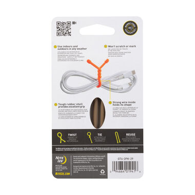 Nite Ize Gear Tie Reusable Rubber Twist Tie 6in 2pk Coyote, large image number 1