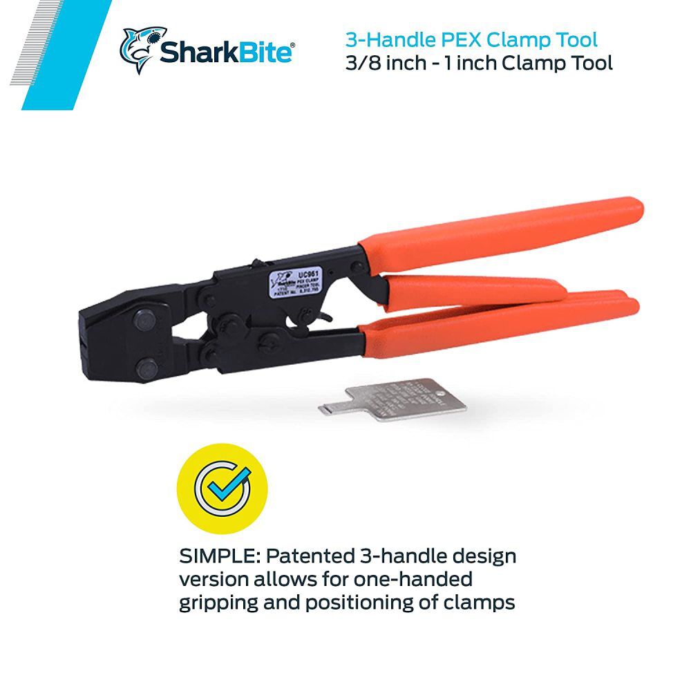 Sharkbite 3 Handle PEX Clamp Tool with Orange Handle, large image number 5