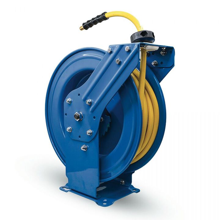 BluBird OilShield 1/2 Inch x 50 Ft. Rubber Dual Arm Air Hose Reel Assembly, large image number 2