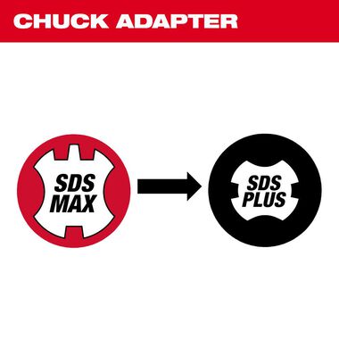 Milwaukee SDS-Max to SDS-Plus Bit Adapter, large image number 1