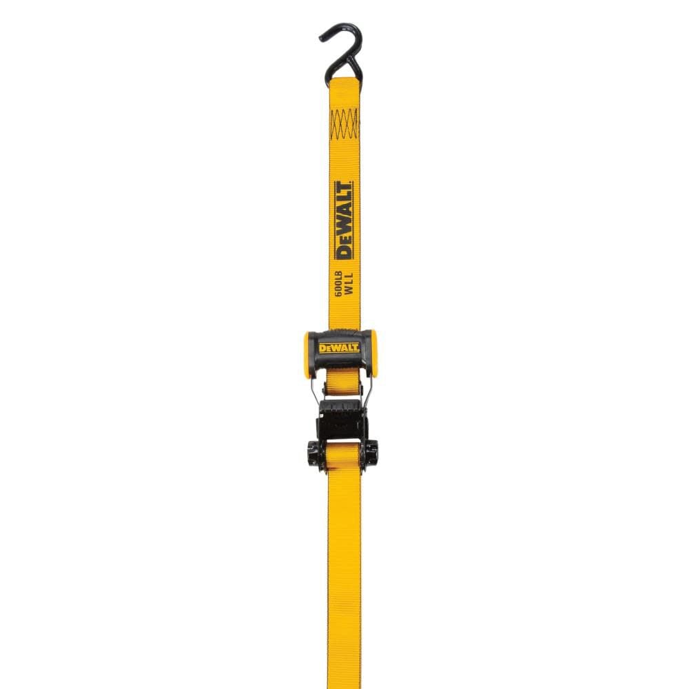DEWALT 1.25 Inch x 12 Foot Ratchet Tie Down Strap 1800 LB Break Strength – DXBC18001