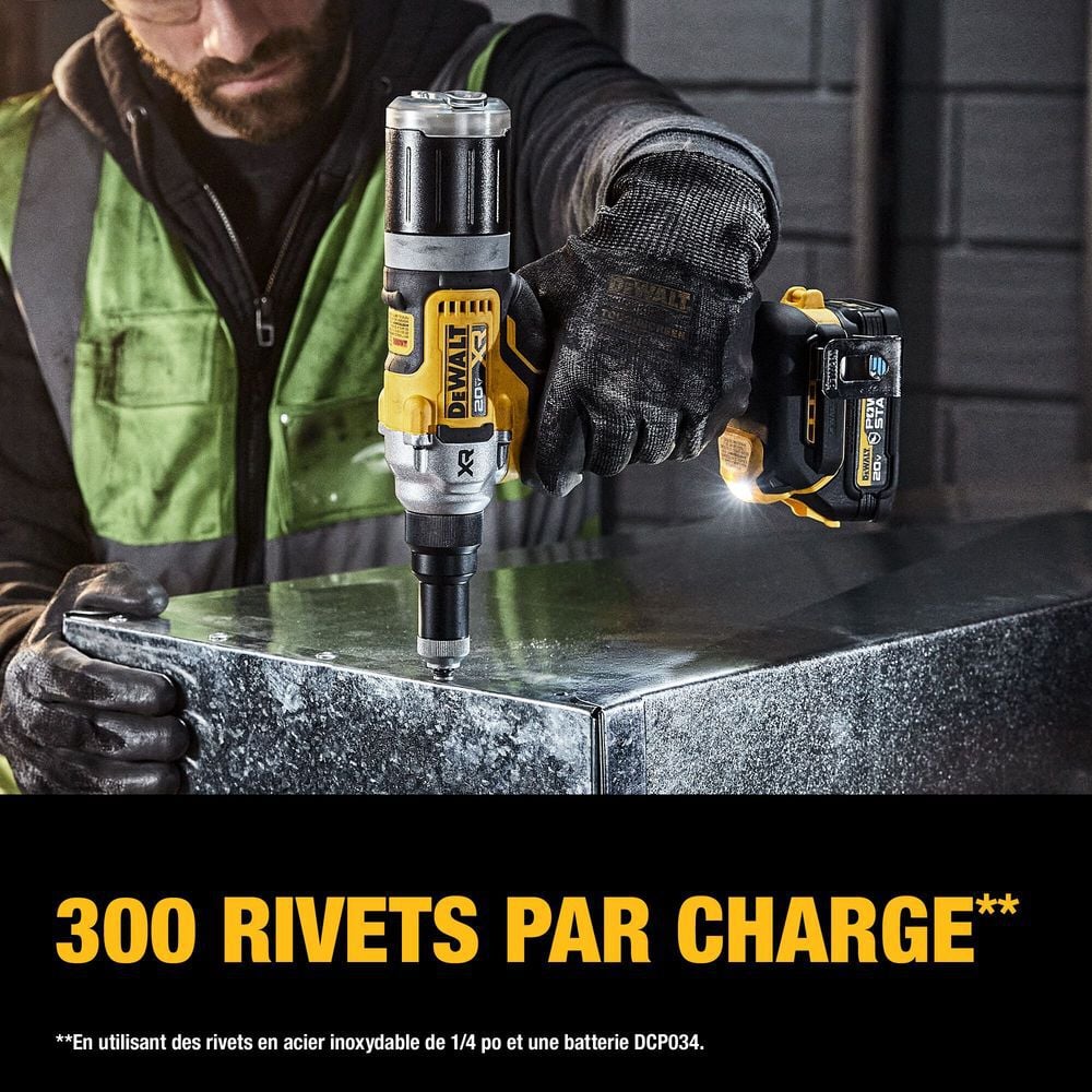 DEWALT 20V MAX XR Cordless 1/4 in Rivet Tool 5Ah Kit, large image number 3