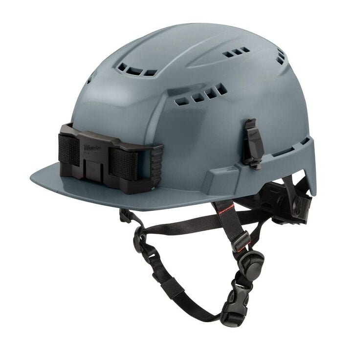 Milwaukee Gray Front Brim Vented Helmet with BOLT - Type 2 Class C