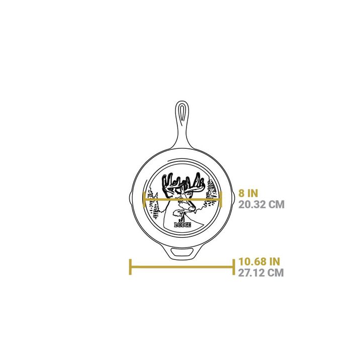 Lodge Cast Iron Wildlife Series 10 1/4 Inch Black Cast Iron Bear Skillet, large image number 5