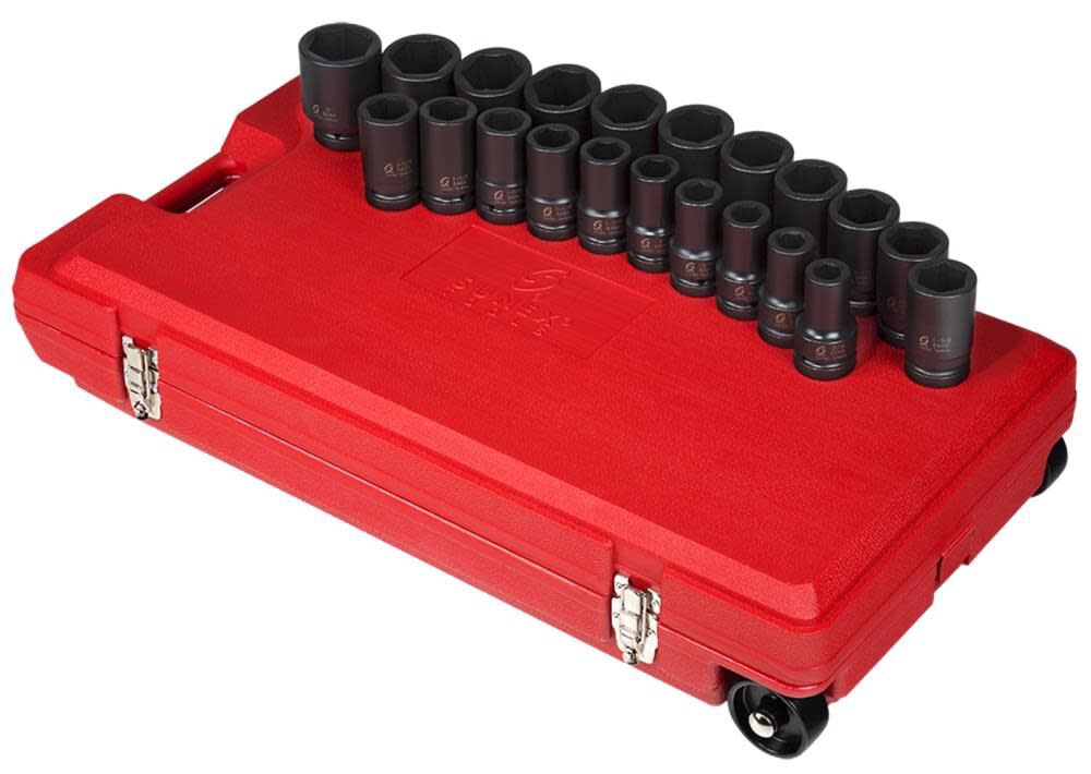 Sunex 1 In. Drive SAE Deep Impact Socket Set 21 pc. 5693 Acme Tools