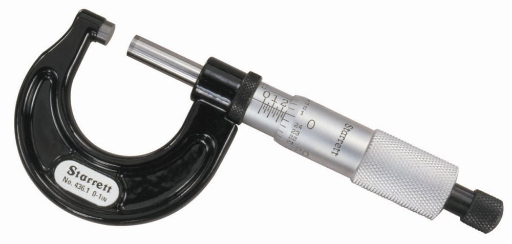 Starrett No. 436 Series Outside Micrometers 0-1in Range - 67997