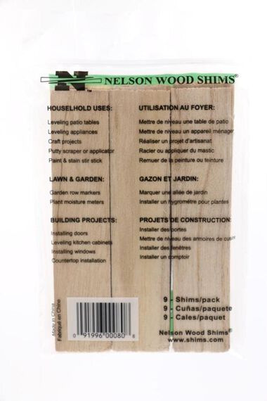 Nelson Wood Shims 6in Pine Shims 9pk, large image number 2