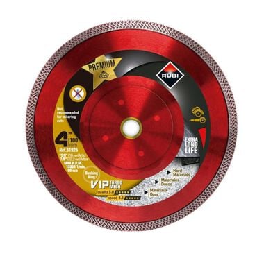 Rubi Tools Blade Viper Mesh 4 In. Diamond Blade (7/8in and 5/8in Arbor), large image number 0
