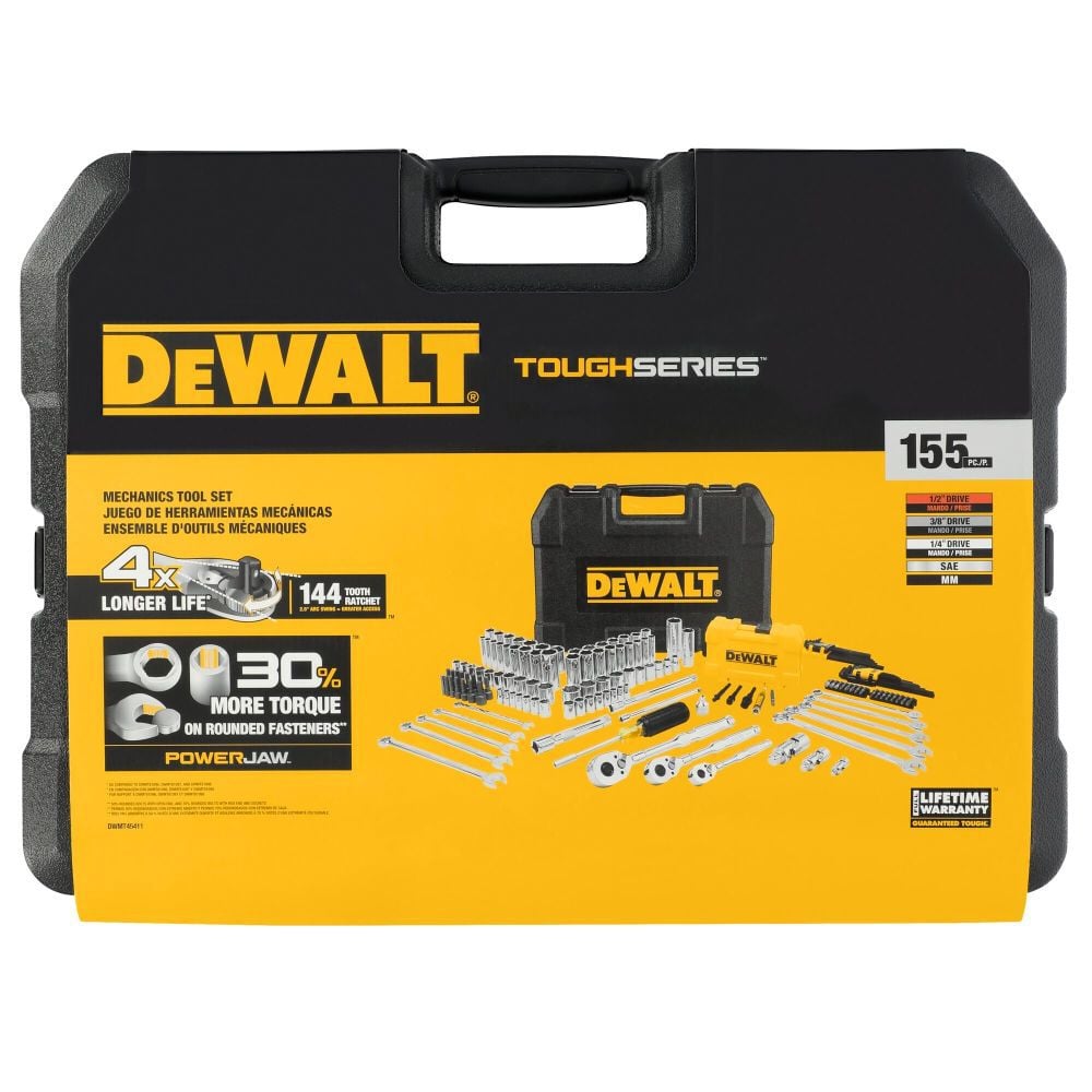 DEWALT TOUGHSERIES 155 Piece 3 Drive Mechanics Tool Set, large image number 6