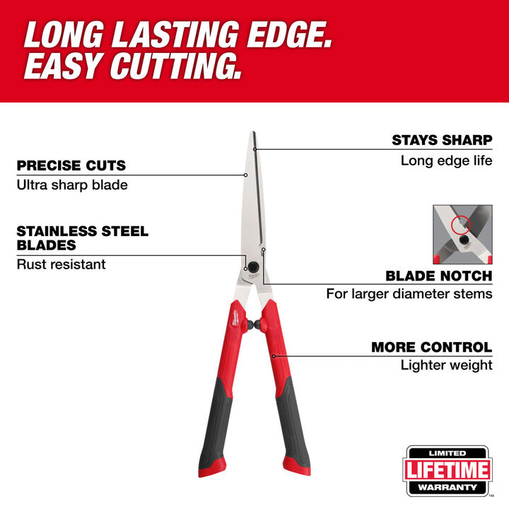 Milwaukee 10 Inch Hedge Shears, large image number 1
