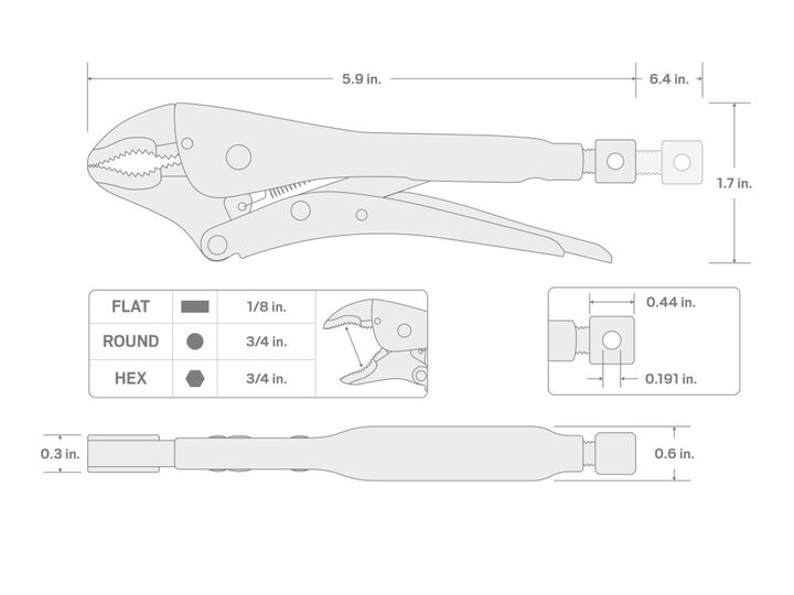 Tekton 5 Inch Curved Jaw Locking Pliers, large image number 6