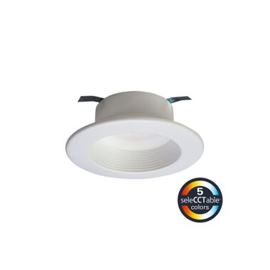 Halo Downlight with Switch 4in Matte White 9W 600 Lumen LED