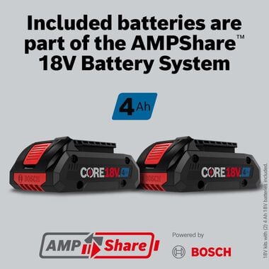 Bosch 18V 6 1/2in Circular Saw Blade Left Kit with 2 CORE18V 4Ah Compact Batteries, large image number 7