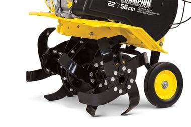 Champion Power Equipment 22 In. Dual Rotating Front Tine Tiller with Stored Transport Wheels, large image number 1