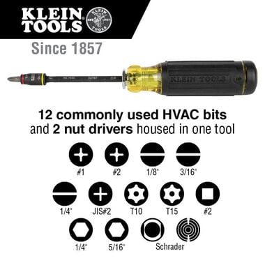 Klein Tools 14 in 1 HVAC Adjustable Screwdriver, large image number 2