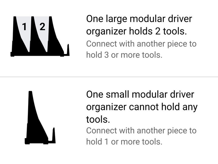 Tekton 10 Tool Modular Driver Organizer Set Red, large image number 5